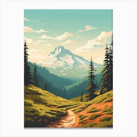Pacific Northwest Trail Usa 1 Hiking Trail Landscape Canvas Print