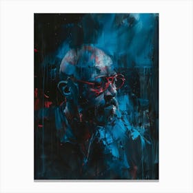 'The Man With Glasses' Canvas Print