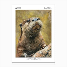 Otter Pastel Watercolour 1 Poster Canvas Print