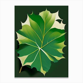 Sycamore Leaf Vibrant Inspired 4 Canvas Print