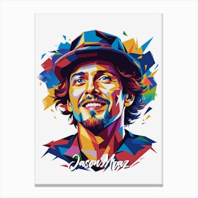 Jason Mraz 03 Portrait Music Icon Style WPAP Pop Art Canvas Print