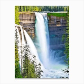 Sunwapta Falls, Canada Majestic, Beautiful & Classic (1) Canvas Print