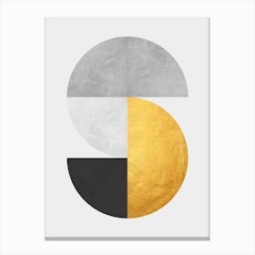 Collage with gold and black 2 Canvas Print