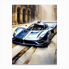 Race Car On A Track 3 Canvas Print