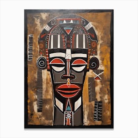 Masked Moods of Africa: Vibrant Art and Decor Tales Canvas Print