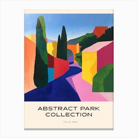 Abstract Park Collection Poster Villa Ada Rome 2 Canvas Print