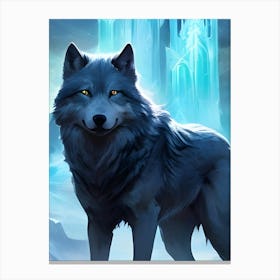 Wolf In The Snow Canvas Print