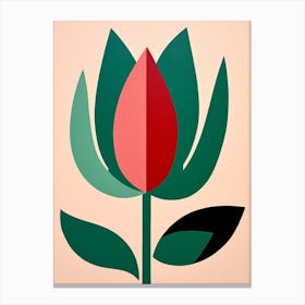 Cut Out Style Flower Art Tulip 2 Canvas Print
