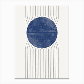 Circle Of Blue Moon Canvas Print