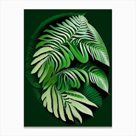 Ribbon Fern Vibrant Canvas Print