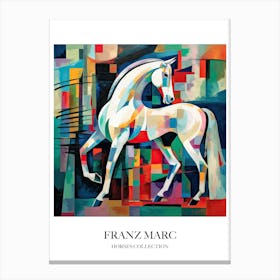 Franz Marc Inspired Horses Collection Painting 09 Canvas Print