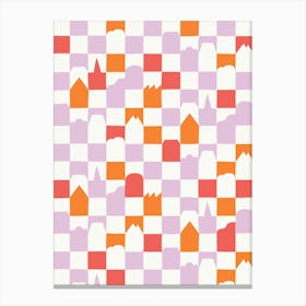 Checkered Houses Canvas Print