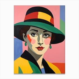 Lady In A Hat Canvas Print