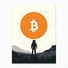 Bitcoin In Space 2 Canvas Print