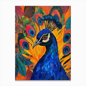 Peacock Pattern Painting 2 Canvas Print