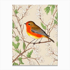 Robin William Morris Style Bird Canvas Print