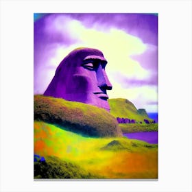 Easter Island Chile Soft Colours Tropical Destination Canvas Print