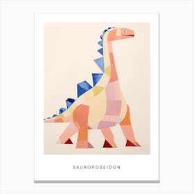 Nursery Dinosaur Art Sauroposeidon 1 Poster Canvas Print
