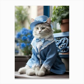 Victorian Cat 8 Canvas Print