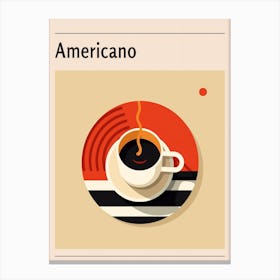 Americano Midcentury Modern Poster Canvas Print