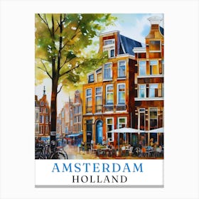 Netherlands Amsterdam, travel poster, wall art print, Amsterdam painting,98 Canvas Print