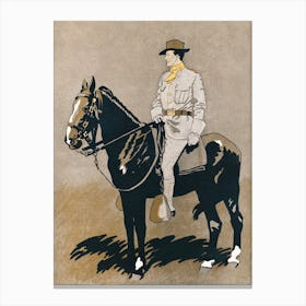 Soldier Riding A Horse (1898), Edward Penfield Canvas Print