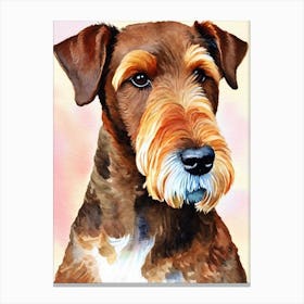 Airedale Terrier Watercolour dog Canvas Print