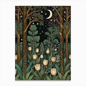 William Morris Night In The Woods 11 Canvas Print