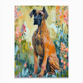 Great Dane Acrylic Painting 4 Canvas Print