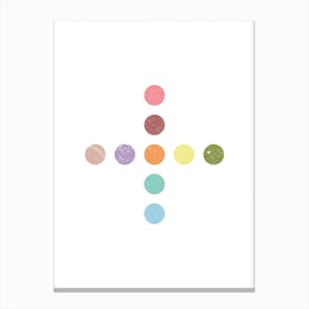 Dotted Cross Canvas Print