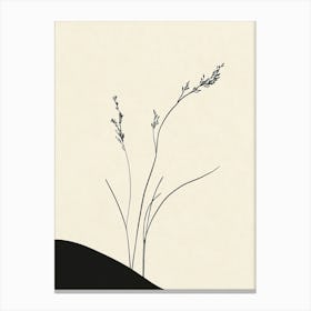 Solitary Grasses Canvas Print