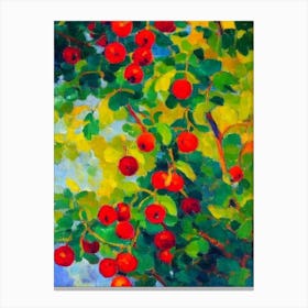 Redcurrant Fruit Vibrant Matisse Inspired Painting Fruit Canvas Print