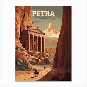 Petra Seven Wonders Of The World Travel Canvas Print