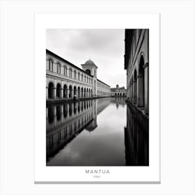 Poster Of Mantua, Italy, Black And White Analogue Photography 1 Canvas Print