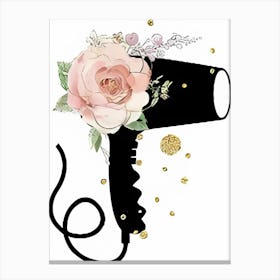 Flower Hair Dryer Canvas Print