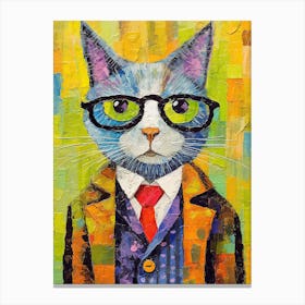 Glamour Paws; A Cat S Fashionable Canvas Canvas Print