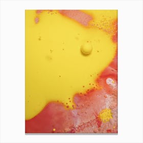 Close Up Of Red And Yellow Paint Canvas Print