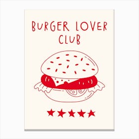 Burger Lover 18x24 Canvas Print