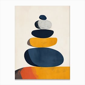 Balancing Stones, Minimalism, Mid - Centure Canvas Print