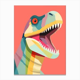 Colourful Dinosaur Carcharodontosaurus 4 Canvas Print