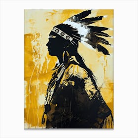 Potawatomi Peace In Minimalism ! Native American Art Canvas Print