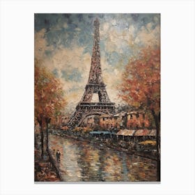 Eiffel Tower Paris France Pissarro Style 8 Canvas Print