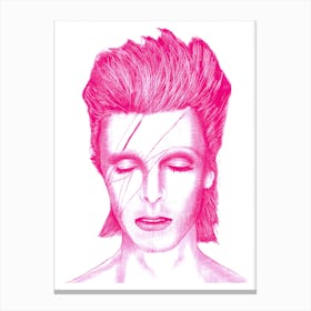 Pink Bowie Canvas Print