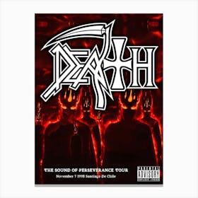 Death Live In Cottbus 98 Poster Canvas Print