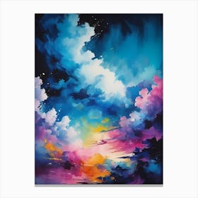 Abstract Glitch Clouds Sky (12) Canvas Print