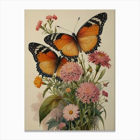 Butterflies In Bloom Canvas Print