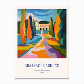 Colourful Gardens Schnbrunn Palace Gardens Austria 5 Blue Poster Canvas Print