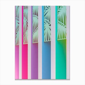 Colorful Rainbow Wall Art At The Saguaro Hotel In Palm Springs Canvas Print