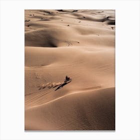 Dirtbike In The Dunes Canvas Print