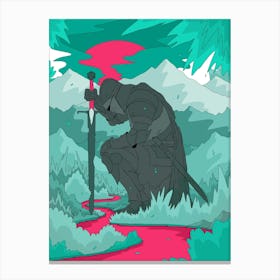 Stone Knight Canvas Print